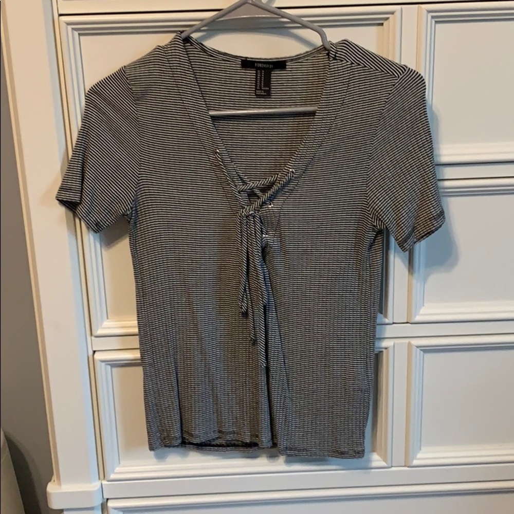 black and white small stripes forever 21